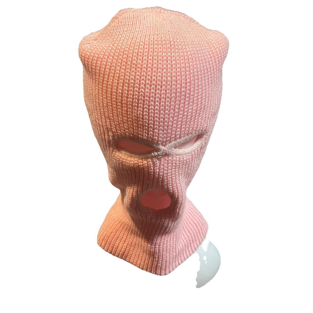Beanie Hat Winter Ski Mask 3 Hole Knitted Skull Balaclava Outdoor Pink D-400‎